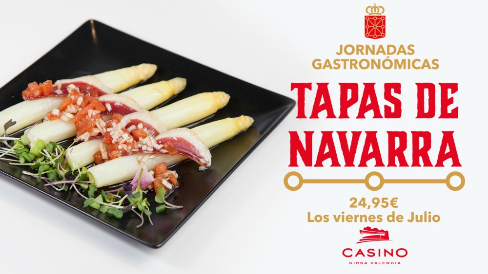Las tapas de Navarra, protagonistas de julio en Casino Cirsa Valencia