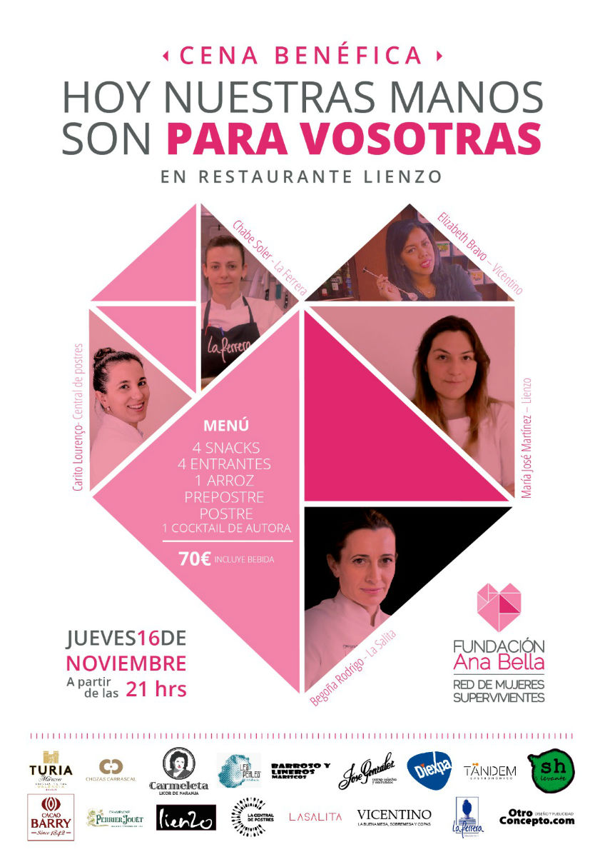 Las cocineras Mª José Martínez, Begoña Rodrigo, Carito Lourenço y Chabe Soler se unen contra la violencia de género Las cocineras Mª José Martínez, Begoña Rodrigo, Carito Lourenço y Chabe Soler se unen contra la violencia de género