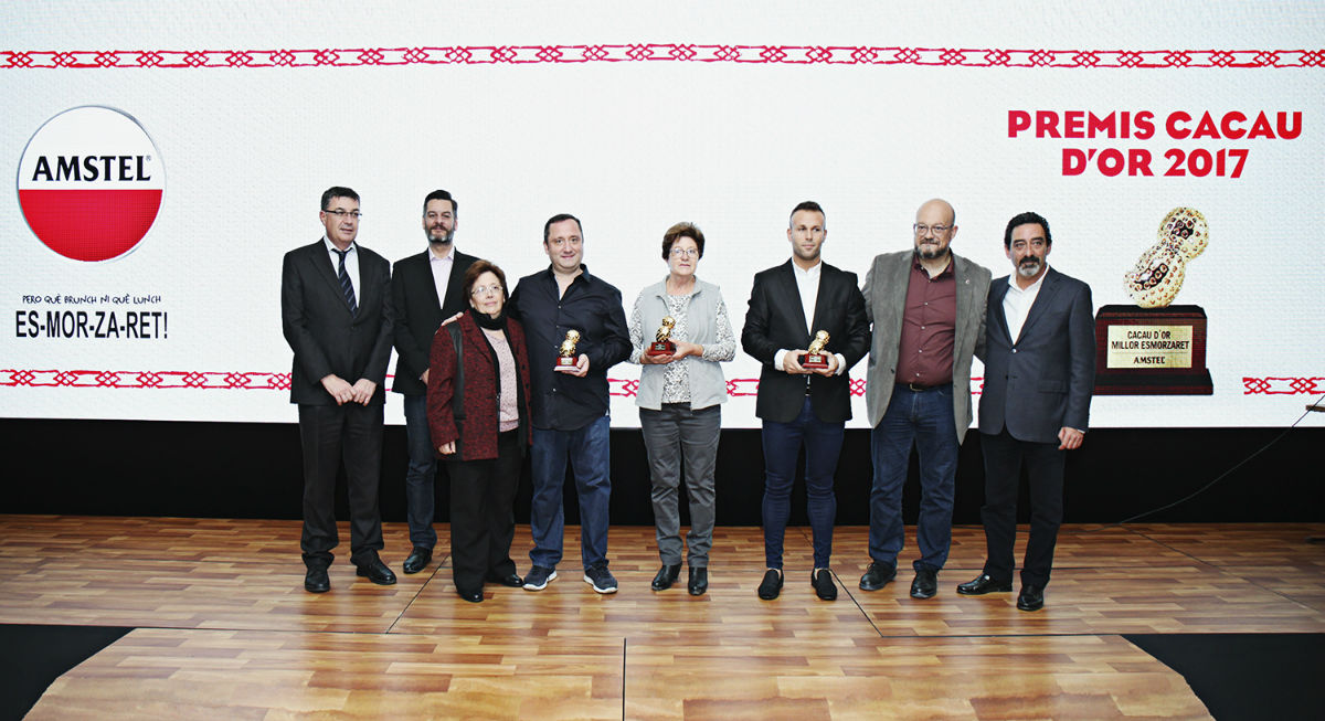 Marvi, Casa Cent Duros y Les Tendes, ganadores de los "III Premis Cacau d'Or", con los que Amstel reconoce los mejores almuerzos de la Comunitat