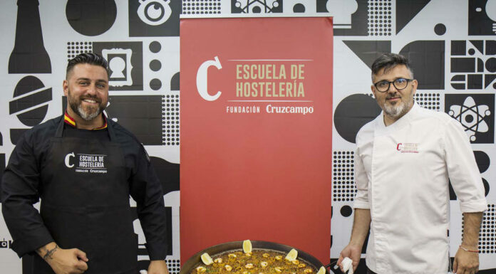 Sesión de gastronomía valenciana a cargo de Marcos Villar de Masterchef y la Escuela de Hostelería Fundación Cruzcampo